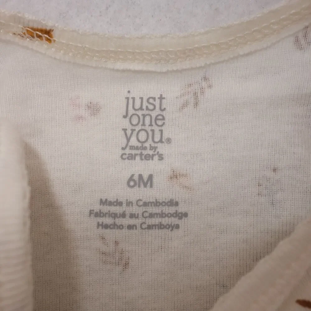 NEW Carter's Just One You Corduroy Romper Dress w/ Long Sleeve Shirt 6 Months